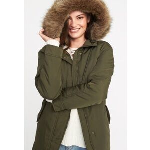 Old Navy Basil Pine Sherpa Utility Lined Anorak